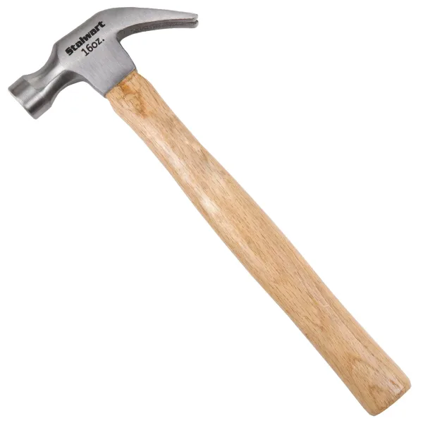 16-Oz Claw Hammer with Natural Wood Anti-Vibration Handle