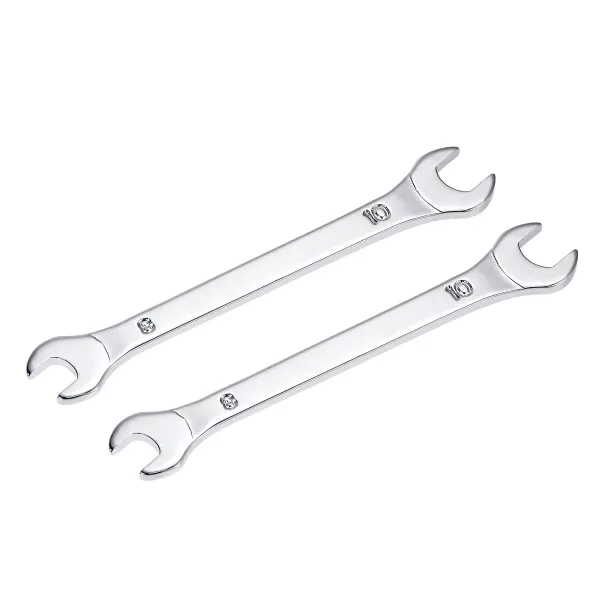 Unique Bargains High Carbon Steel Metric Thin Open End Wrenches 2 Pcs