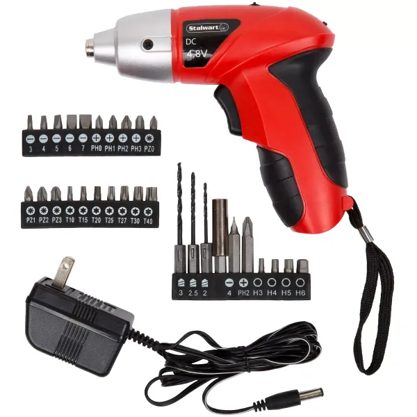 25-Piece Cordless Screwdriver Set With Comfort Grip Handle